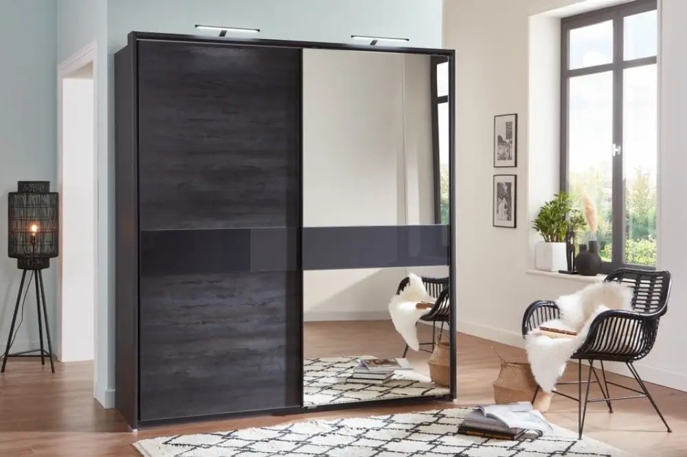 Erfurt Sliding Door Wardrobe | Double Hanging Rails & 2 shelves
