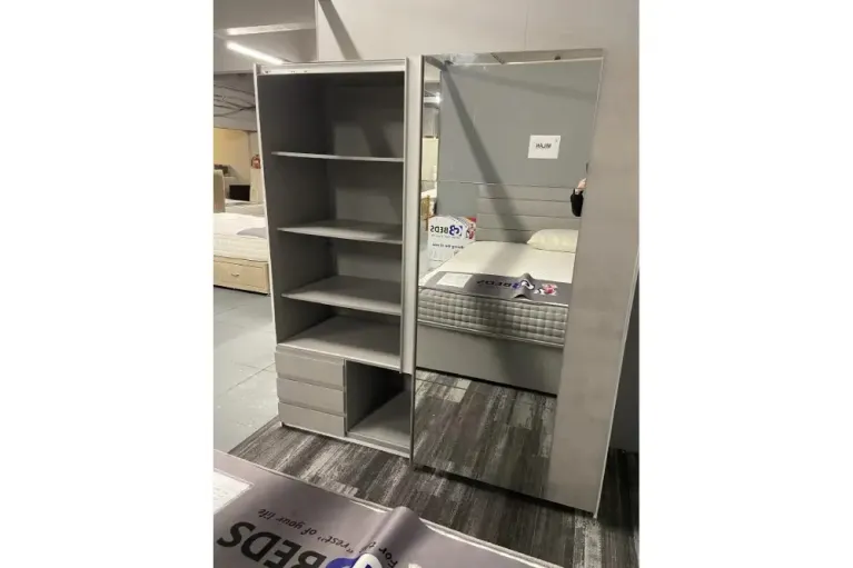 Emden Sliding Door Wardrobe | 3 Shelves & 3 Drawers 2