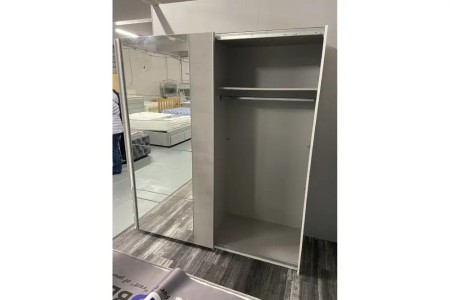 Emden Sliding Door Wardrobe | 3 Shelves & 3 Drawers