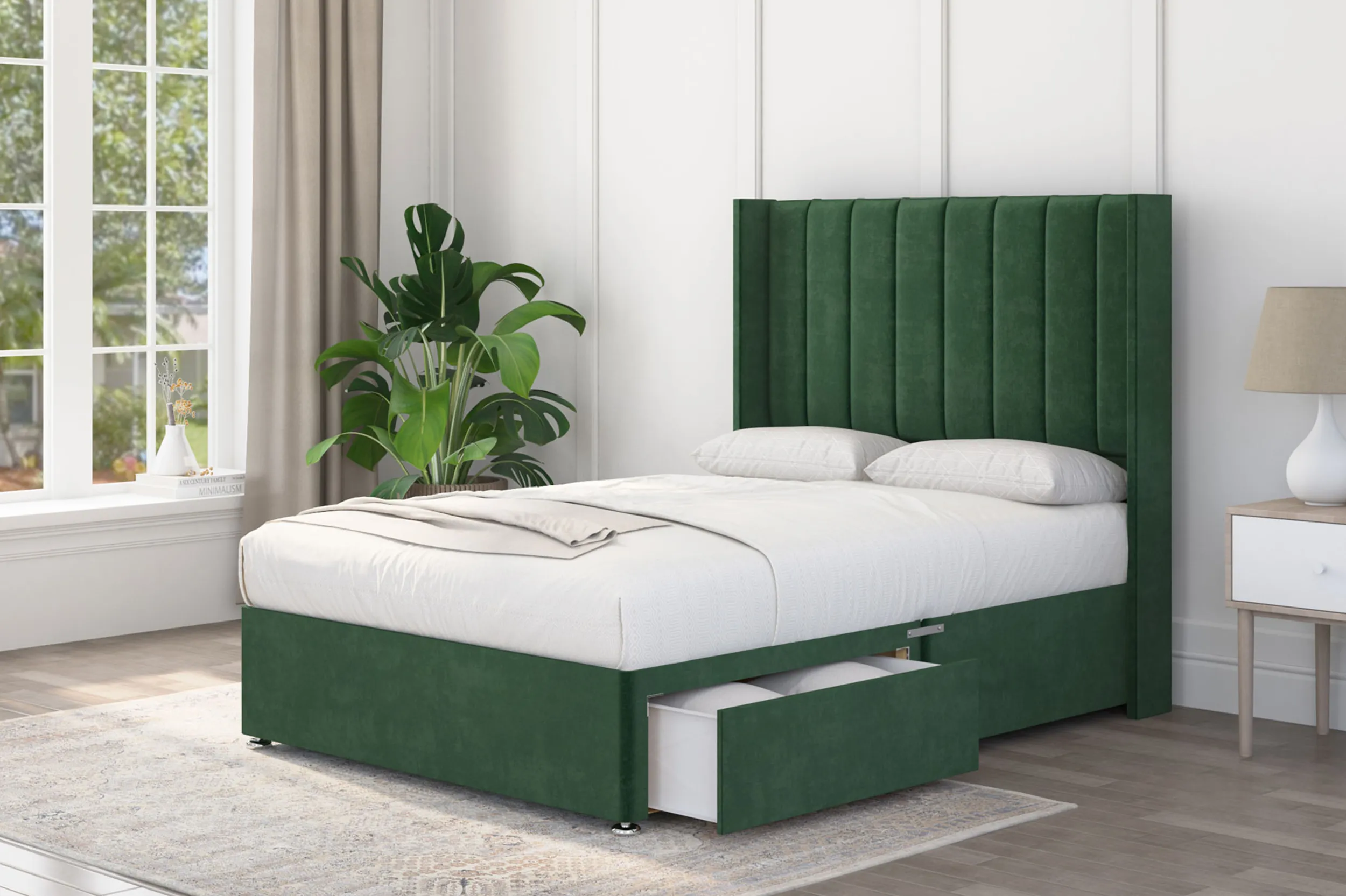 Madrid Upholstered Divan Bed with Storage