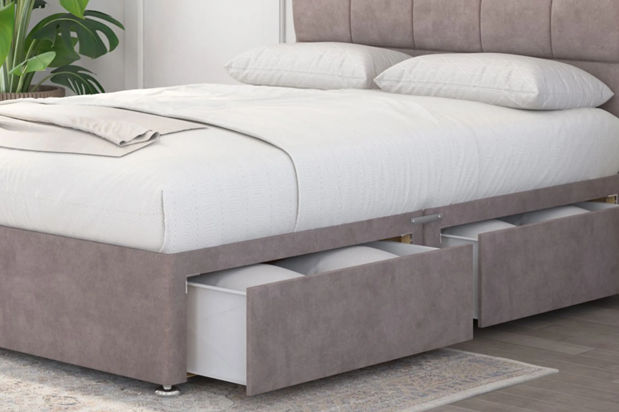 Panache Upholstered Divan Bed with Storage