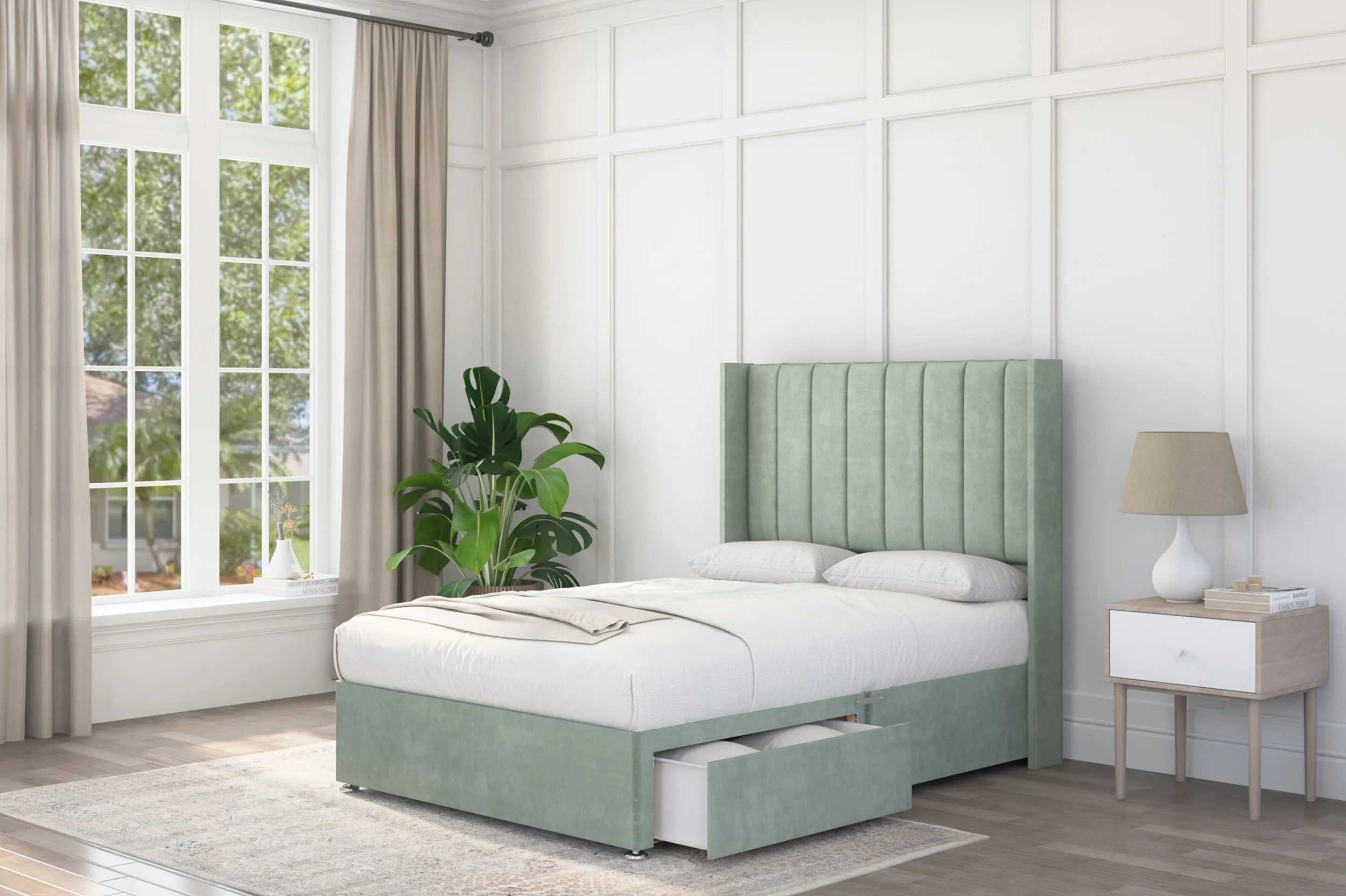 Madrid Upholstered Divan Bed with Storage