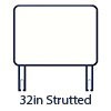 24 Inch Tall Struts Headboard