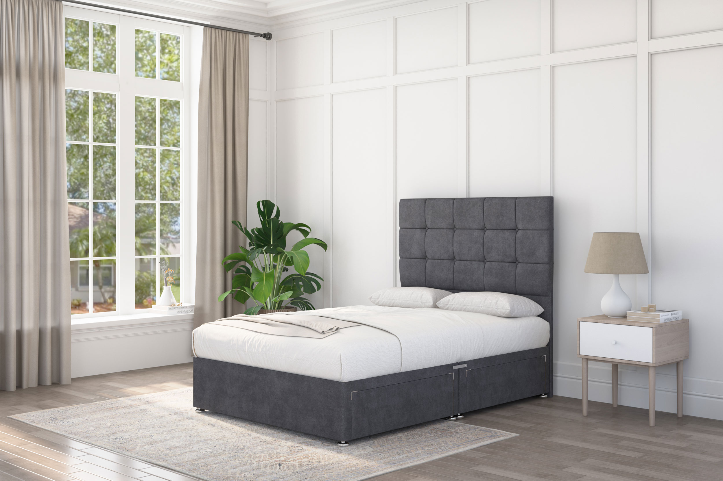 Cube Divan Bed Set With Mattress | GB Beds